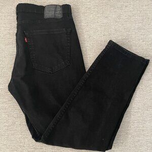 Men's 502 Levis Black Jeans Tapered Fit 36x30